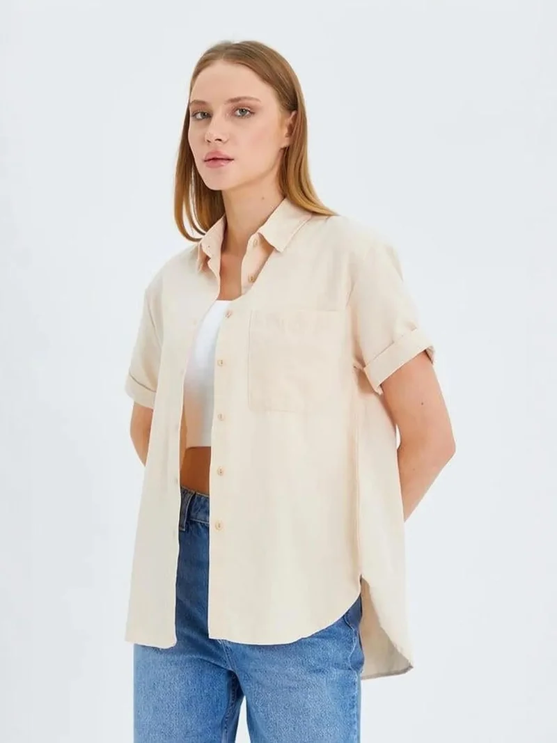 Mixray MIXRAY Short Sleeve Shirt with Pockets