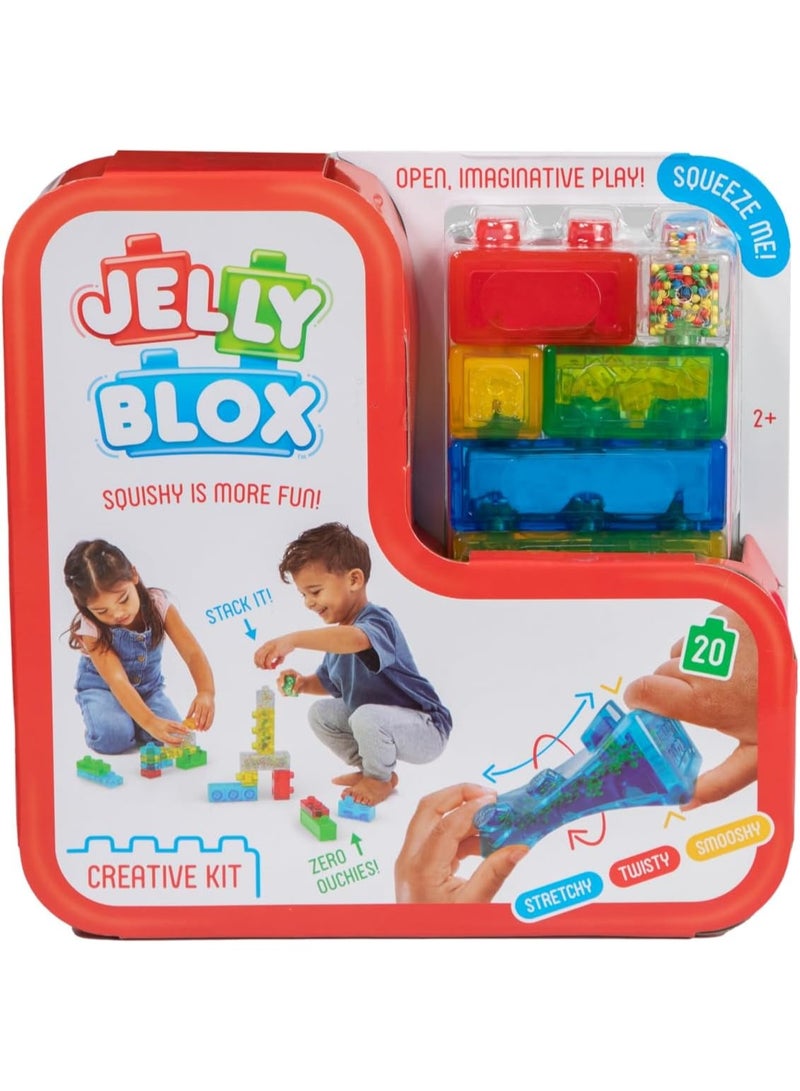 Jelly Blox Creative Kit, Squishy is More Fun! , Unique Squishy Building System Age 2+ , for Ouch-Free, Open, Imaginative Play, for Boys and Girls Ages 2+ - Image 1