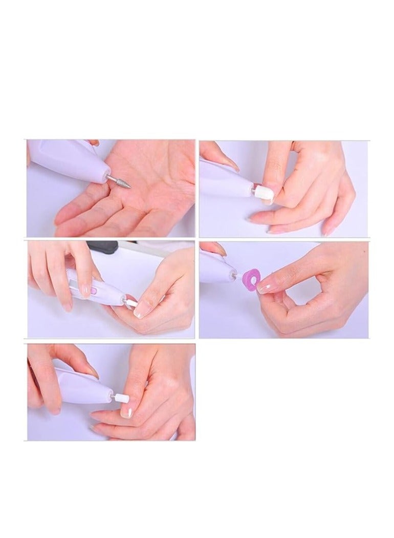 أوريتي ملف الأظافر الكهربائي oriti ، مجموعة مانيكير كهربائية kapmore 5 في 1 مجموعة طاحونة تجميل تشمل مجموعة مزيل الكالس - Image 3