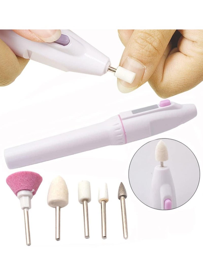 أوريتي ملف الأظافر الكهربائي oriti ، مجموعة مانيكير كهربائية kapmore 5 في 1 مجموعة طاحونة تجميل تشمل مجموعة مزيل الكالس - Image 1