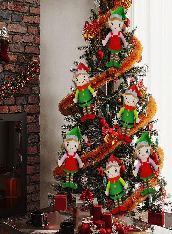DearSun 16" H Adorable Plush Christmas Elf Soft Stuffed Santa's Little Helper Adorable Handmade Plush Girl Elf (White Girl Elf) - Image 4