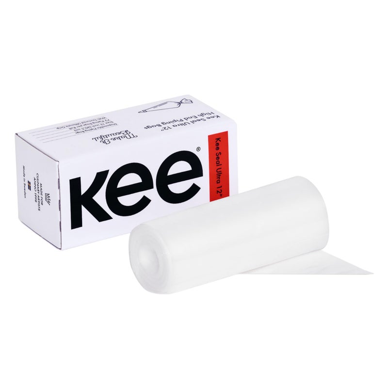 DecoPac Kee Seel Ultra Disposable Pastry Bags, Piping Bag with Textured Non Slip Outer Surface, Smooth-Flow Interior, Easy Tear Perforation, Convenient Dispenser Box, 12-Inch, Clear - 72 Pack - Image 1