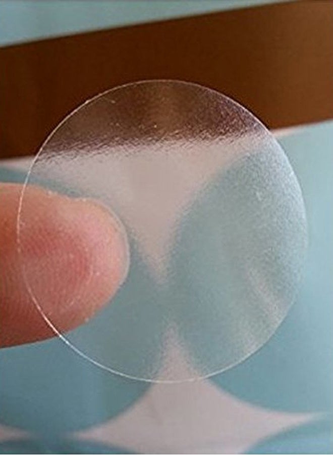 Hybsk Hylabelest 1.5 Inch Clear Retail Package Seals Round Circle Wafer Stickers 38mm Transparent Labels (1.5 Inch) - Image 4