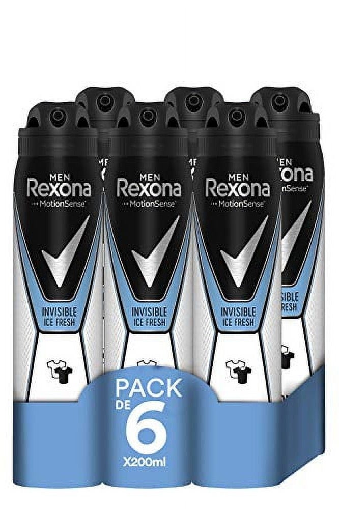 Rexona Men Invisible Ice Fresh Antiperspirant Spray Pack of 6