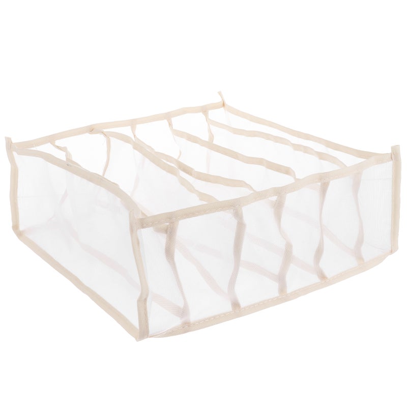 2pcs Underwear Storage Case Socks Storage Tray Multiple Grids Organizer Container - Image 1