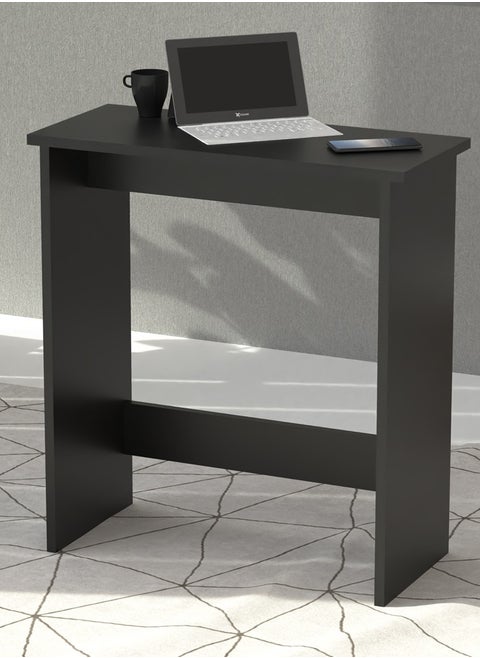 Mahmayi Modern Study Desk with Foot Rest Support, Modern Executive Desks Ideal for Office, Home, Schools, Laptop, Computer Workstation Table - Black