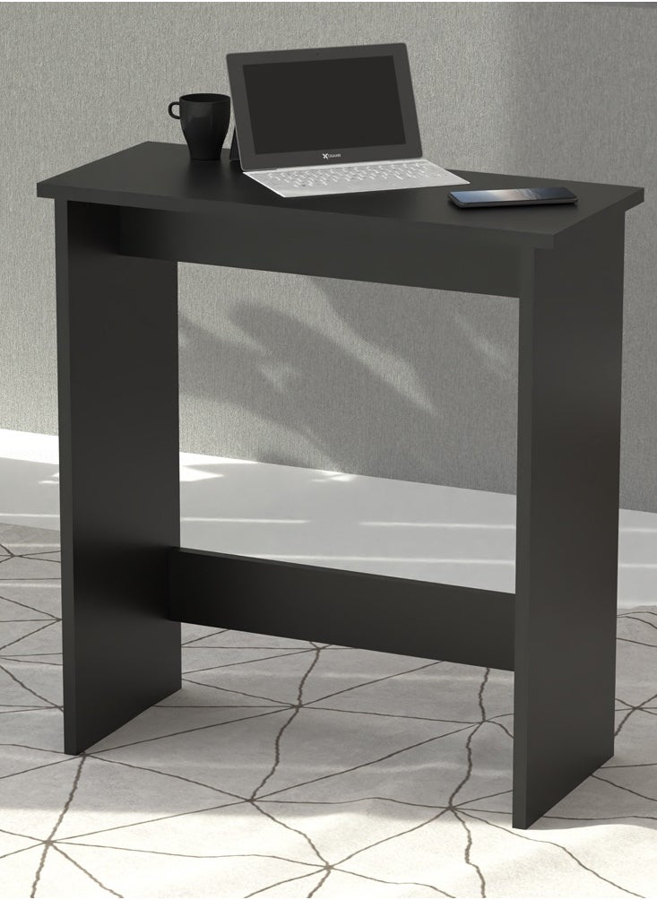 Mahmayi Modern Study Desk with Foot Rest Support, Modern Executive Desks Ideal for Office, Home, Schools, Laptop, Computer Workstation Table - Black