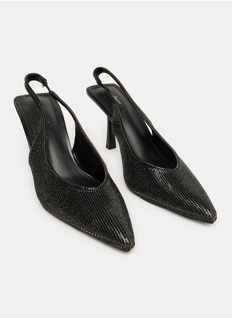DejaVu - Pointed Toecap Fully Beaded Pumps - Image 1