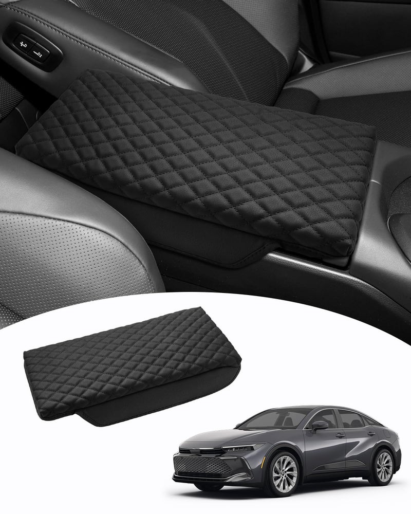 Generic Shademax Custom Fit for Center Console Cover Toyota Crown XLE 2023 Armrest Cushion Pad Cover PU Leather Crown Accessories Anti-Scratch Black  - Image 1