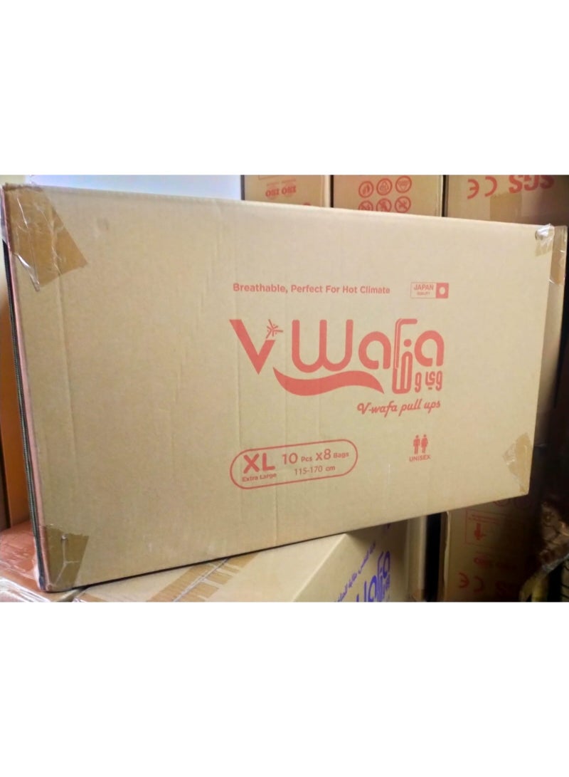 V Wafa Premium Adult Pull-Up Pants XL, 80 Pcs - Image 1