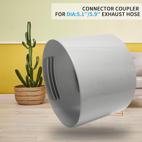 Qualward Air Conditioner Hose Extention Coupler 5.9 Inches, Portable AC Exhaust Vent Hose Connector Coupling Universal Fits Clockwise and Counter-Clockwise Thread Hose - Image 5