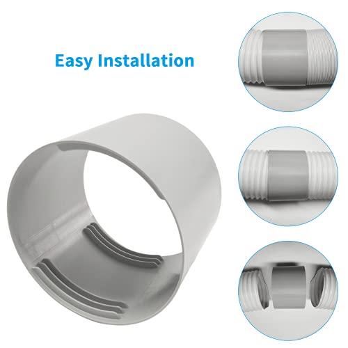 Qualward Air Conditioner Hose Extention Coupler 5.9 Inches, Portable AC Exhaust Vent Hose Connector Coupling Universal Fits Clockwise and Counter-Clockwise Thread Hose - Image 3