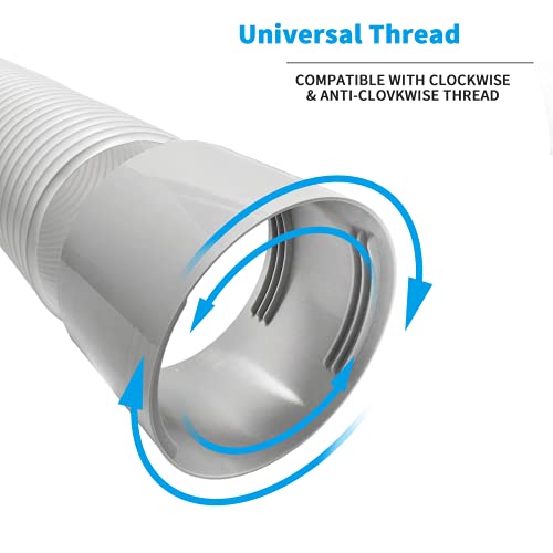 Qualward Air Conditioner Hose Extention Coupler 5.9 Inches, Portable AC Exhaust Vent Hose Connector Coupling Universal Fits Clockwise and Counter-Clockwise Thread Hose - Image 4