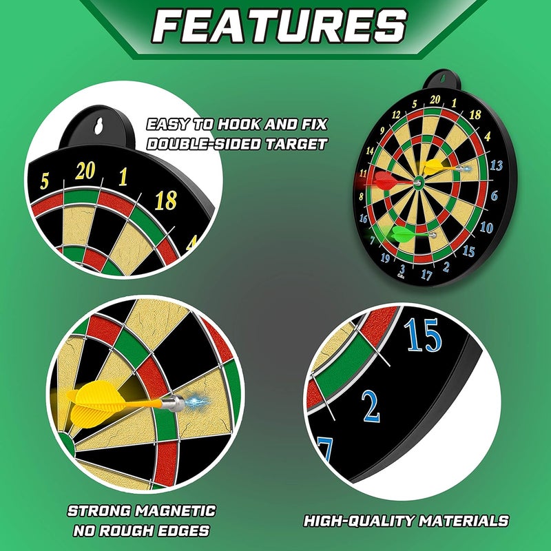 CUKU Magnetic Dart Board - 12pcs Magnetic Darts - Excellent Indoor Game and Party Games - Gifts for 5 6 7 8 9 10 11 12 Year Old Boy Kids - Image 2