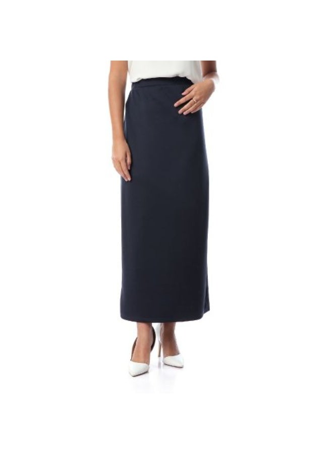 Coctail Plain Maxi Skirt-6301-balck - Image 1