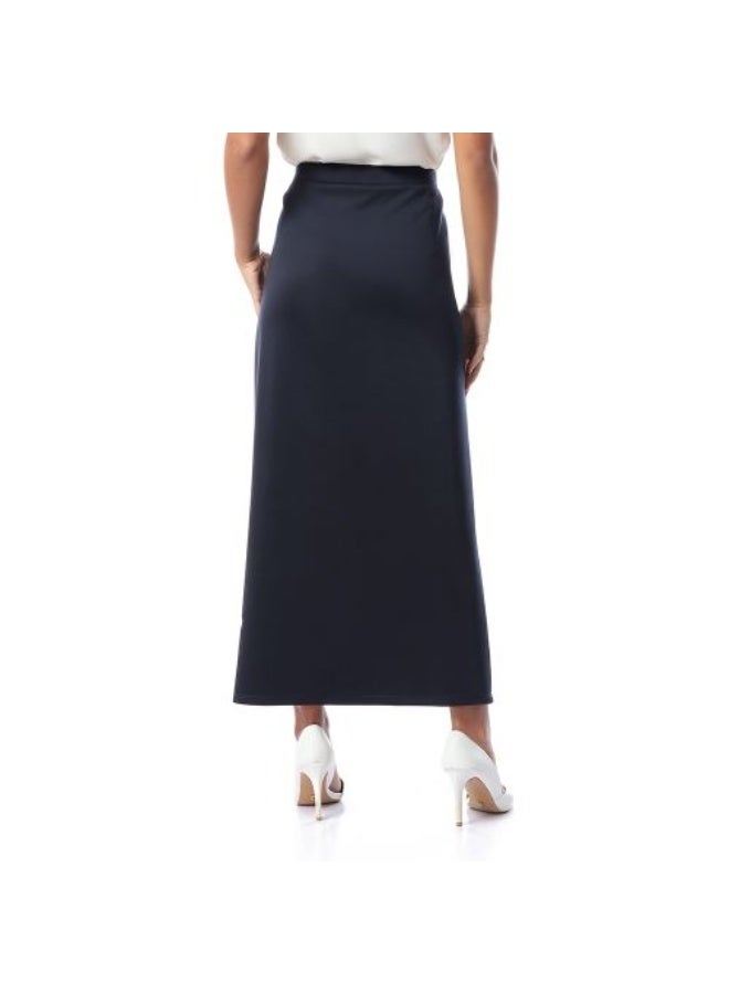 Coctail Plain Maxi Skirt-6301-balck - Image 2