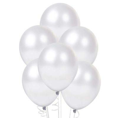 flavouredlove Colorful Metallic HD Party Balloons for Birthday Anniversary Baby Shower (Pack of 75, White) - Image 3