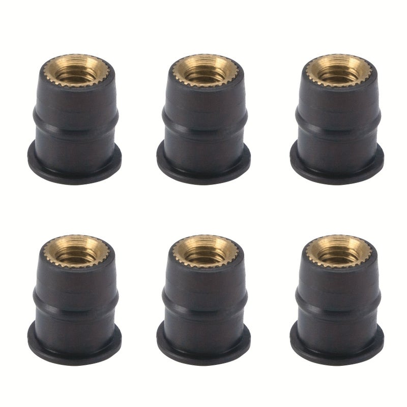 6pcs M5 Rubber Expansion Nuts for Motorcycle Windshields And Boats - Image 1