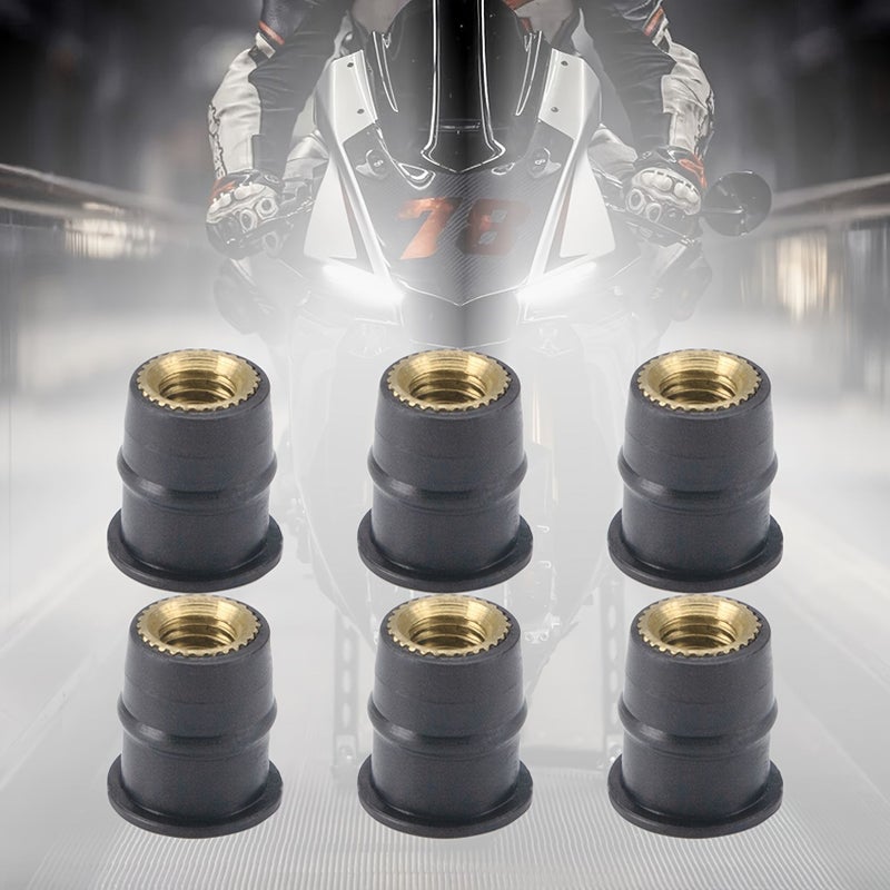 6pcs M5 Rubber Expansion Nuts for Motorcycle Windshields And Boats - Image 3