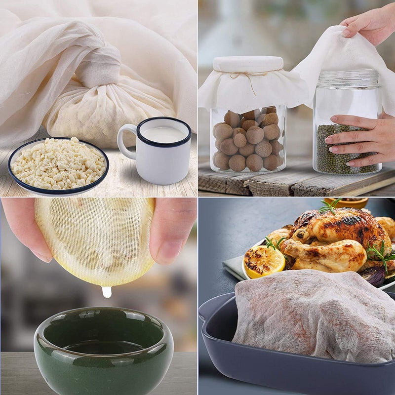Star Work 1 x 5 Meter Muslin Cloth for Kitchen Stainer | Cheese Cloth Squeezer | Juice and Paneer Filter Cloth (Warm White) - Image 2