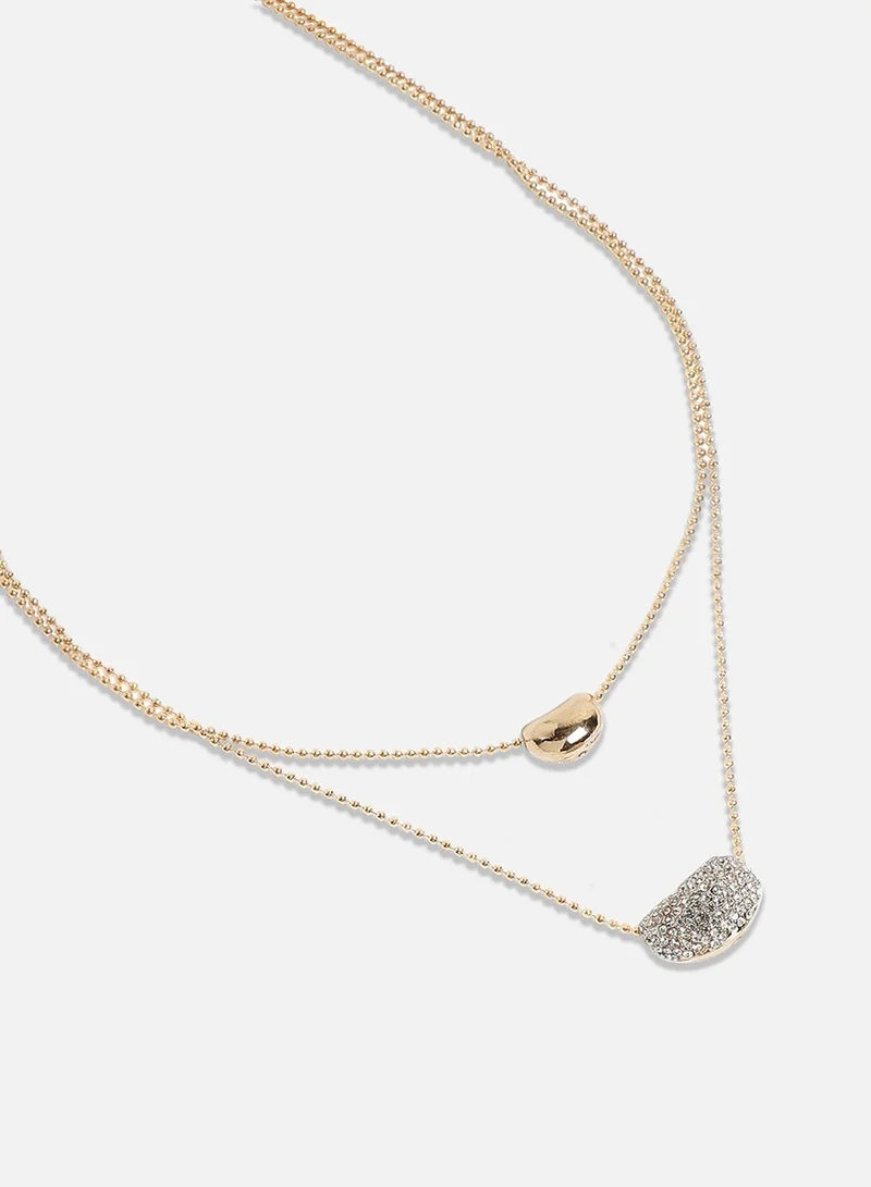 سوهي عقد متعدد الخيوط بتصميم حبوب لامعة