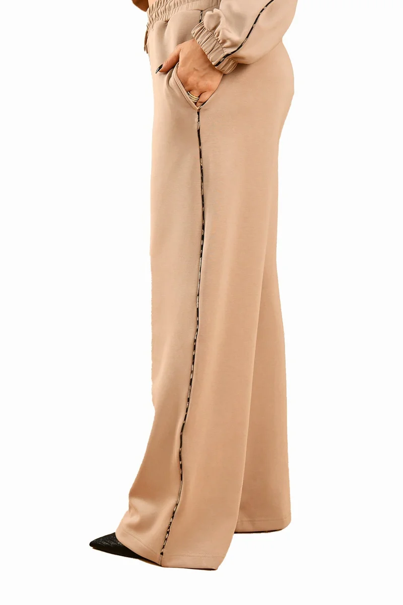 Wecre8 Leopard Beige Pants By WECRE8