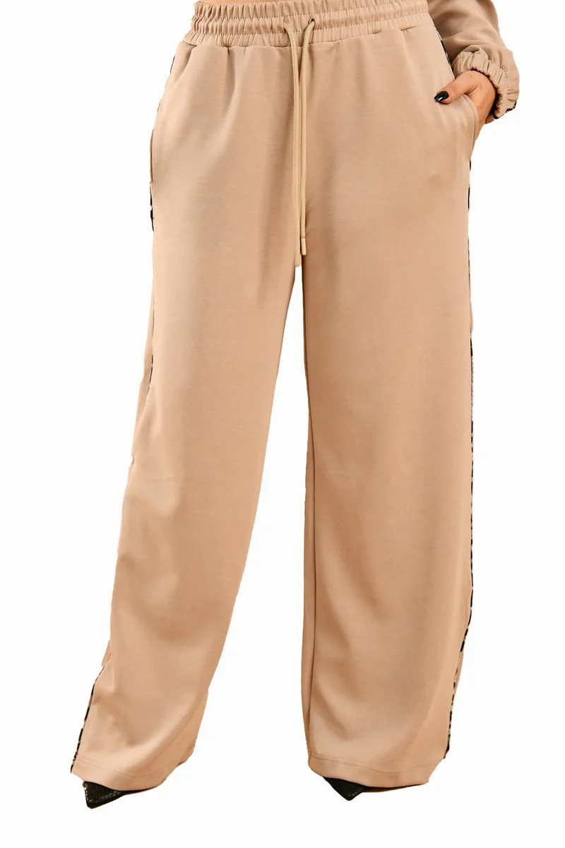 Wecre8 Leopard Beige Pants By WECRE8