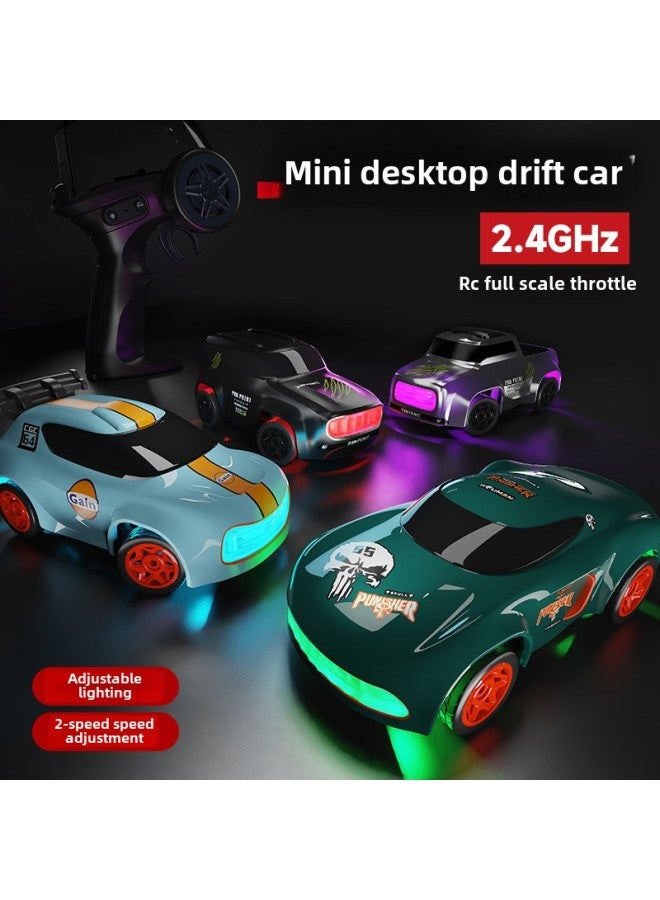Jjrc Mini Desktop Drift Car 1:64 High Speed RC Remote Control Car 2.4G Wireless Remote Control Toy Car-Color:Laoli Blue (blue) - Image 2