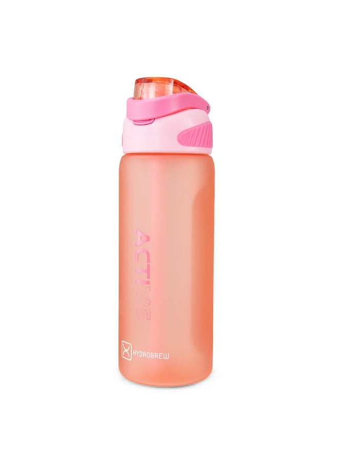 HYDROBREW Sip Switch Tritan Water Bottle 1000ml Leakproof, BPA Free, Straw & Spout Lid- Rose Silk - Image 1