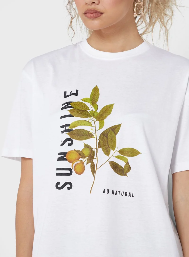 Ginger Graphic Oversized T-Shirt