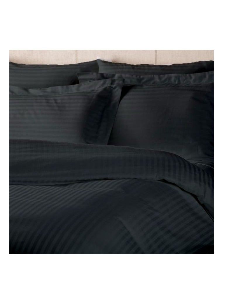 BYFT Tulip (Charcoal) King Size Duvet Cover with 1 cm Satin Stripe (245 x 265 + 30 Cm-Set of 1 Pc) 100% Cotton, Soft and Luxurious Hotel Quality Bed linen-300 TC  - Image 3