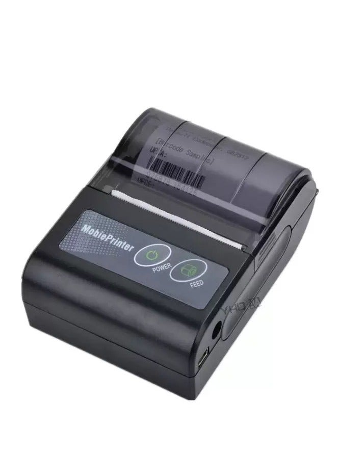 Mini Portable Thermal Wireless Receipt Printer With USB And Bluetooth Black - Image 2