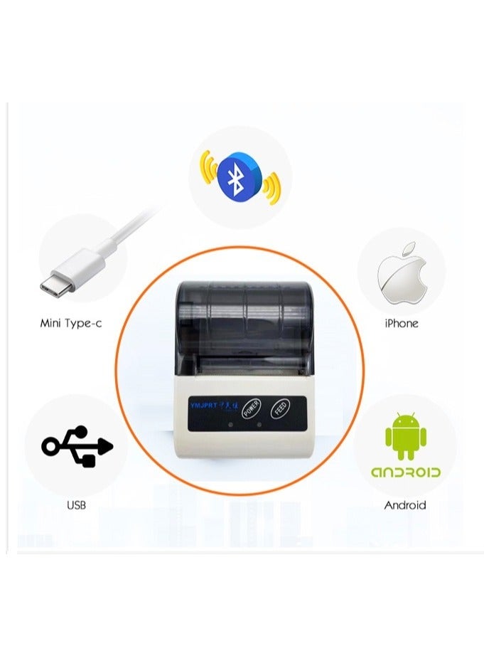 Mini Portable Thermal Wireless Receipt Printer With USB And Bluetooth Black - Image 4
