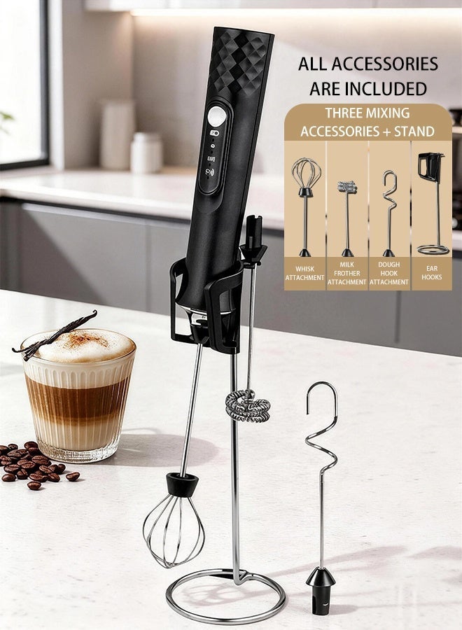 Yaqeen 3-in-1 Rechargeable Milk Frother with Stand