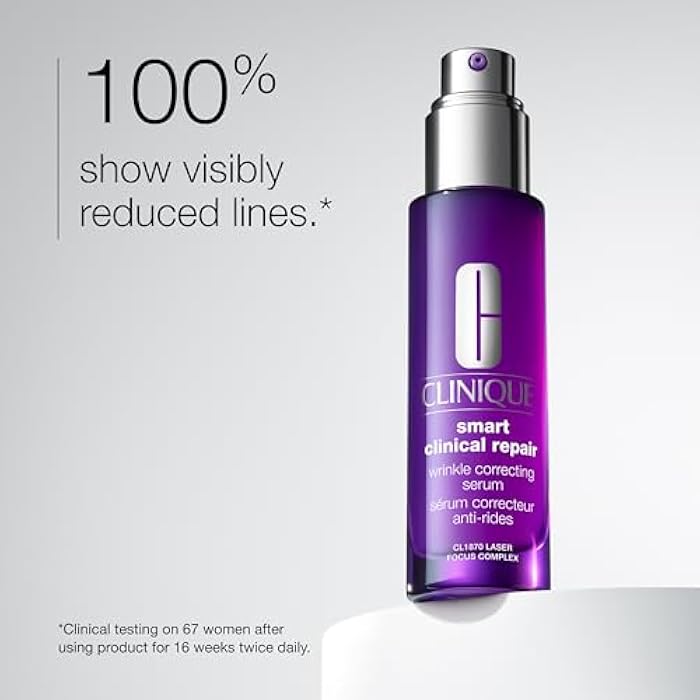 Clinique Smart Clinical Repair Wrinkle Correcting Anti Aging Face Serum With Hyaluronic Acid, Peptides + Advanced Retinoid Serum For All Skin Types | Hydrating - Image 2