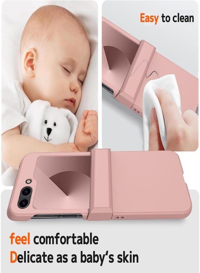 NINKI Compatible for Samsung Galaxy Z Flip 6 Case with Hinge Protector,Shockproof Hard Ultra-Slim Protective Case for Galaxy Z Flip 6 Hinge Protection Case,Samsung Z Flip 6 Phone Case for Women Pink - Image 4