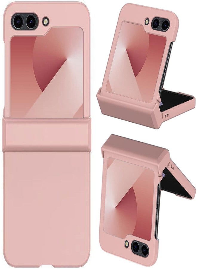 NINKI Compatible for Samsung Galaxy Z Flip 6 Case with Hinge Protector,Shockproof Hard Ultra-Slim Protective Case for Galaxy Z Flip 6 Hinge Protection Case,Samsung Z Flip 6 Phone Case for Women Pink - Image 1