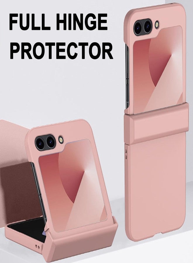 NINKI Compatible for Samsung Galaxy Z Flip 6 Case with Hinge Protector,Shockproof Hard Ultra-Slim Protective Case for Galaxy Z Flip 6 Hinge Protection Case,Samsung Z Flip 6 Phone Case for Women Pink - Image 3