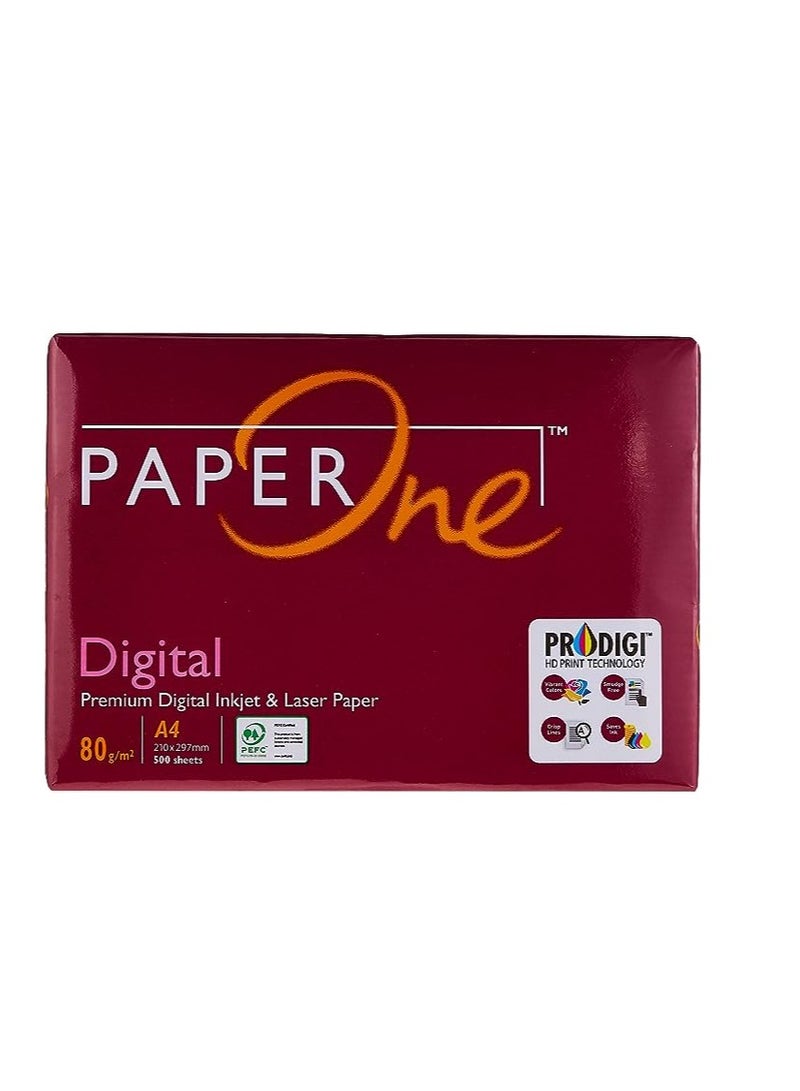 PaperOne ورق Paperone™ رقمي (80 جرام) مقاس A4 1 رزمة (500 ورقة) - Image 1