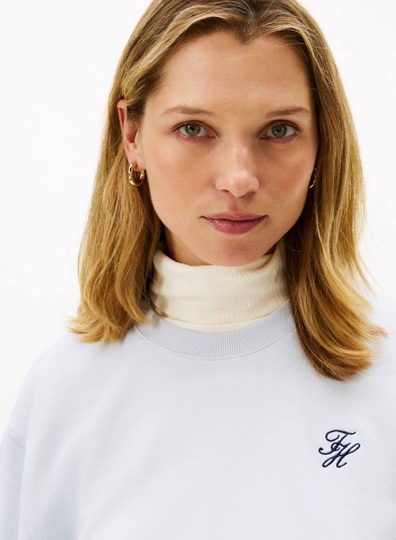 TOMMY HILFIGER Logo Embroidery Terry Sweatshirt - Image 5