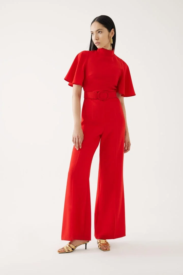 EXQUISE Fisherman Collar Jumpsuit