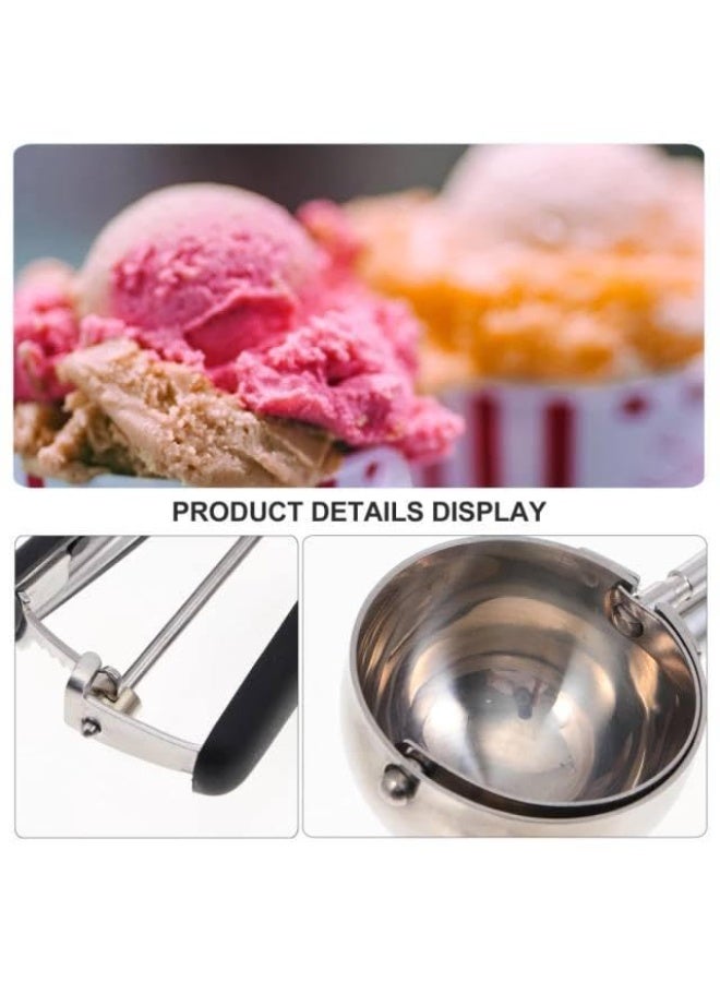 Stainless Steel Ice Cream Scoop with Ergonomic Handle and Automatic Pressure System.Perfect for Serving Ice Cream, Dough and Cakes.  - Image 2