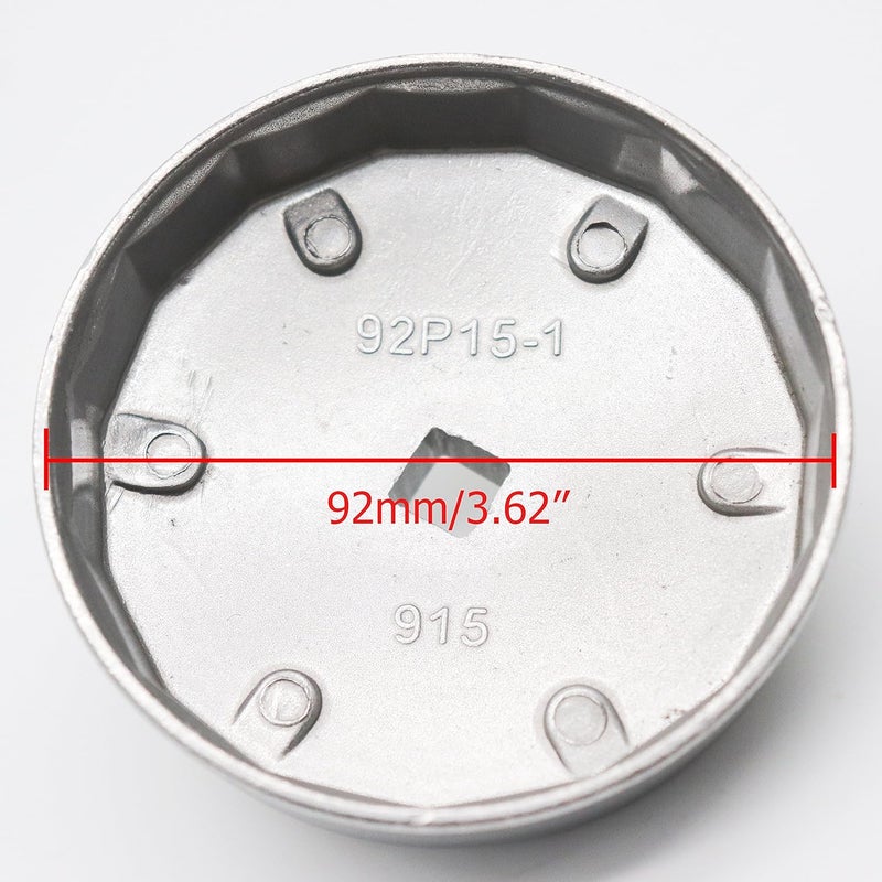 LDEXIN 15 Flutes 92mm Inner Dia Auto Oil Filter Wrench Socket Cup for Southeast Decalt, Freeca, Jiangling (Model 915) - Image 2