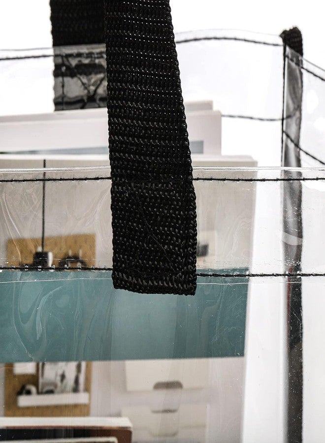 ECHSRT Large Clear Tote Bag Soulder Stap, Fashion PVC Shoulder Handbag for Women, Bag for Travel, Shopping, and Work - Tote for Women and Girls (Transprent Shoulder Strap Bag) - Image 4