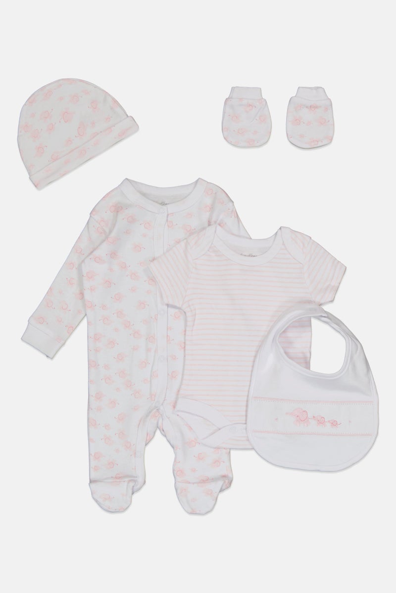 Rock-A-Bye Baby Boutique Toddlers Boy 5 Pieces Allover Print Hanging Gift Set, Multicolor  - Image 1