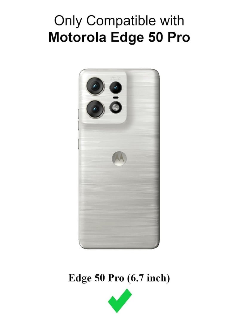 Generic - Case Compatible with Motorola Edge 50 Pro 2024 Clear Air Cushion TPU Bumper with Built-in Camera Lens Protector Shockproof Silicone Transparent Cover for Moto Edge 50 Pro 2024 - Image 1
