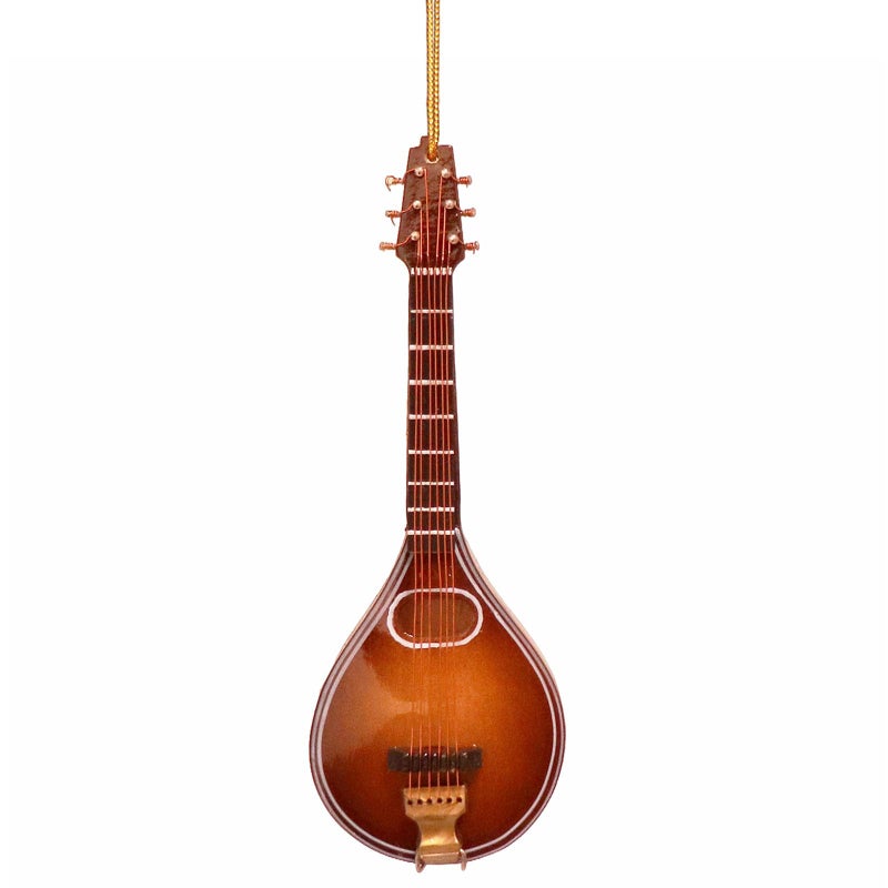 Dselvgvu Wooden String Miniature Mandolin Hanging Ornament Mini Musical Instrument Replica Holiday Tree Home Decoration Display Ornament 472 Mandolin