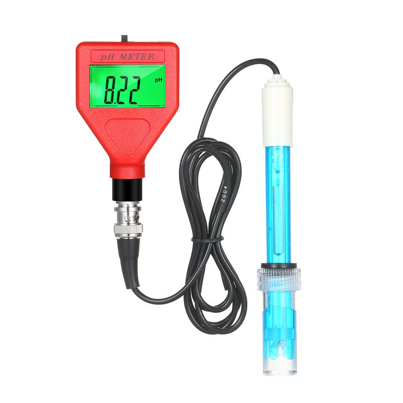 pH Meter 0-14pH Measurement Range Water Quality Tester 1.5-inch LCD PH Pen with Green Backlight for Water Brewing Food Sauce Aquaculture Laboratory - Image 1