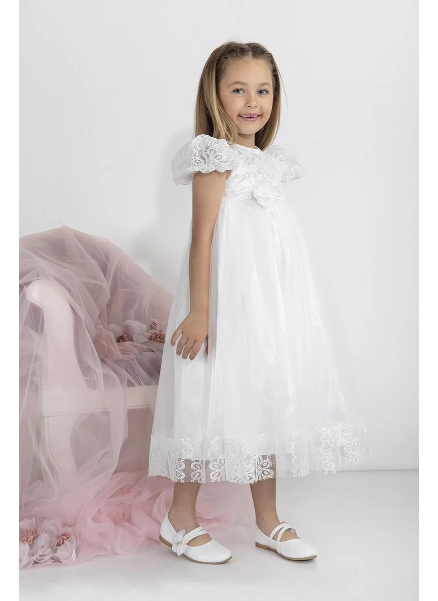 بيبي دولا Minimony 5-9 Years Old Watermelon Sleeve Girl Child Dress Holiday Graduation Prom Evening Wedding Dress 5001