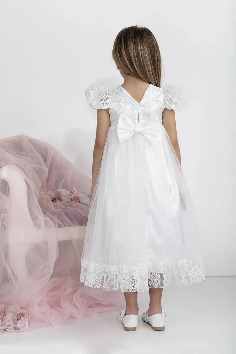 بيبيدولا Minimony 5-9 Years Old Watermelon Sleeve Girl Child Dress Holiday Graduation Prom Evening Wedding Dress 5001